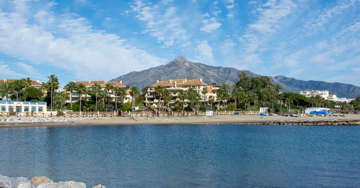 Marbella coastline with La Concha mountain in the background